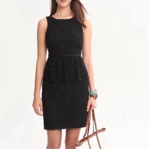 Banana Republic All Over Lace Peplum Sheath Dress